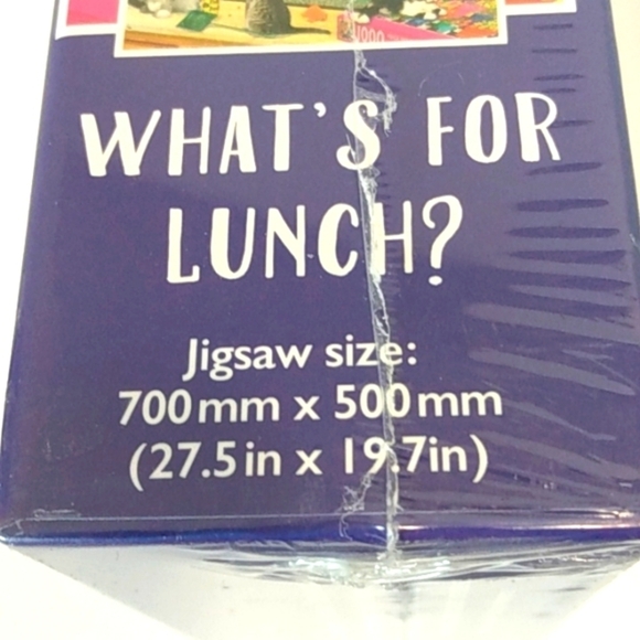 WHAT'S FOR LUNCH CAT AND FISH 1000 PIECE JIGSAW PUZZLE SIZE 27.5 x 19.7 NWT - Picture 5 of 7